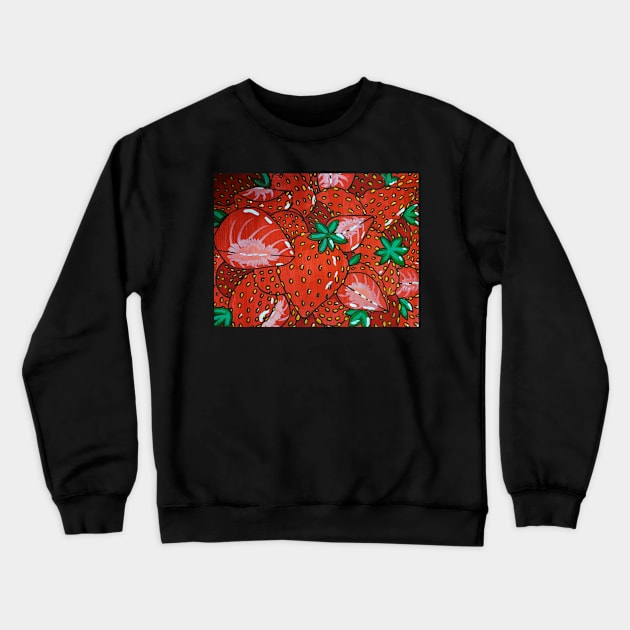 Strawberries Crewneck Sweatshirt by SolKym Studios 